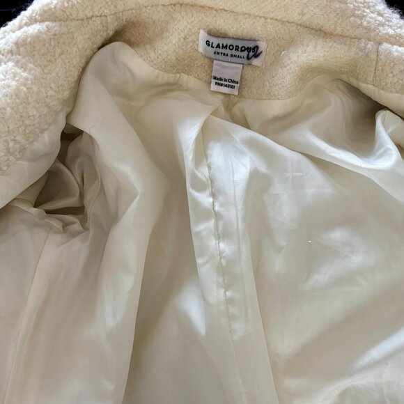 Glamorous Off-White Wool Blend Asymmetrical Coat - XS - Picture 10 of 10